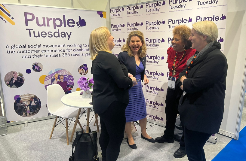 Joanne Dewar with Charlene Overend at the Project Nemo booth in partnership with Purple Tuesday at Pay360 2024